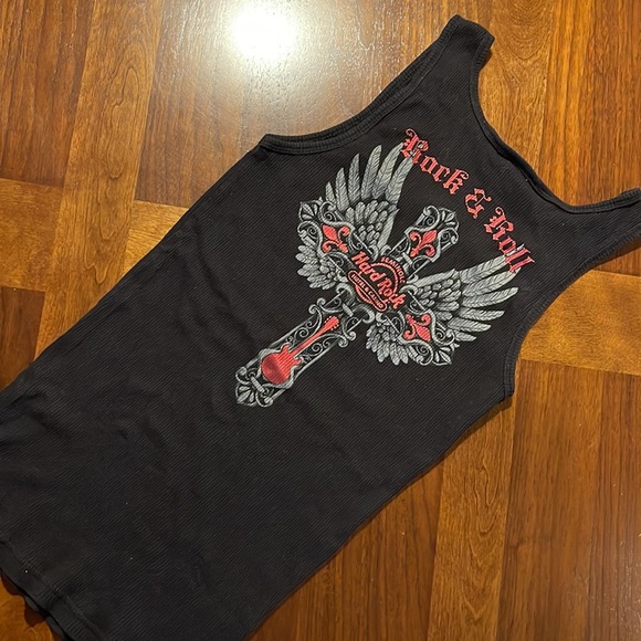 HARD ROCK CAFE LADIES' BLACK TANK - TAMPA ROCK 'N ROLL - SIZE MEDIUM - Picture 5 of 6